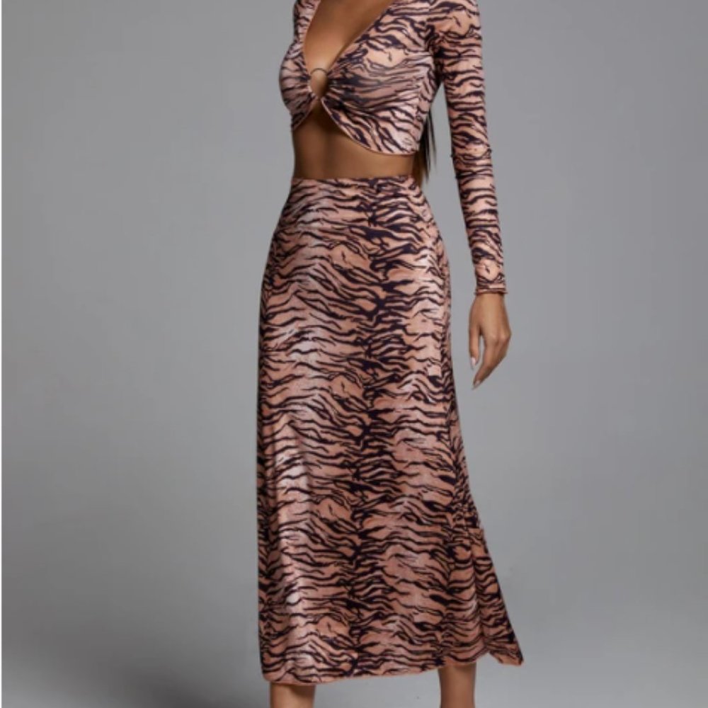 Tiger Print Two Piece Set - S